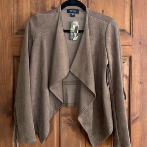 Karen Kane Fringe Soft Suede Jacket